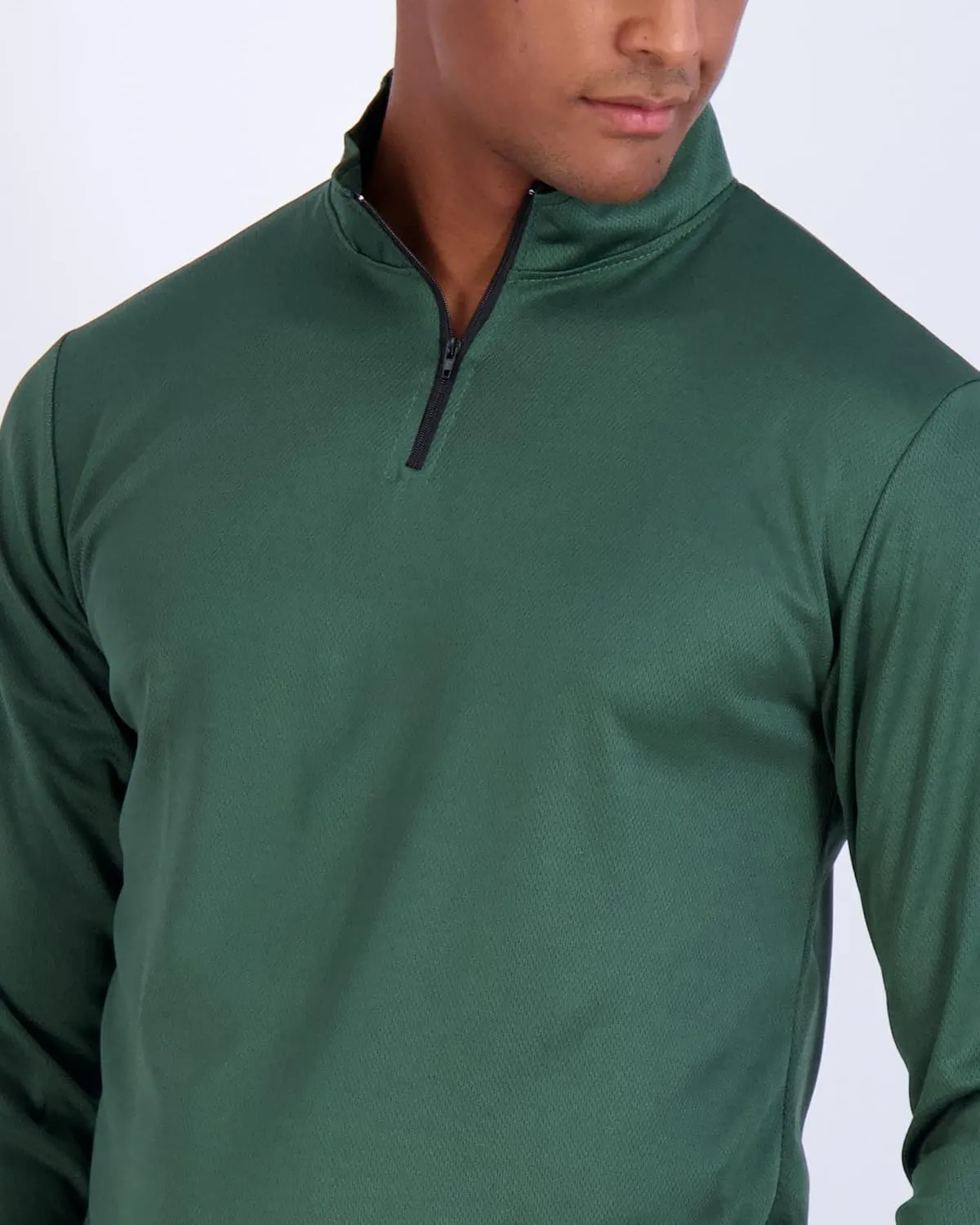 Real Essentials 3 Pack: Men's Mesh Long Sleeve Athletic Quarter Zip Pullover - Outdoor UPF 50  (Available in Big & Tall)