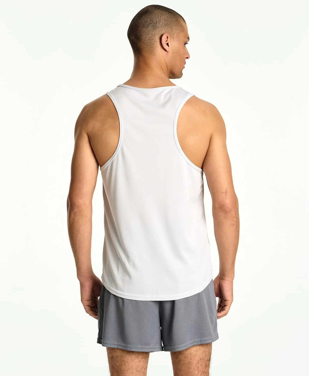 Real Essentials 5 Pack: Men's Mesh Y-Back Muscle Tank Top - Gym Workout & Bodybuilding Fitness (Available in Big & Tall)