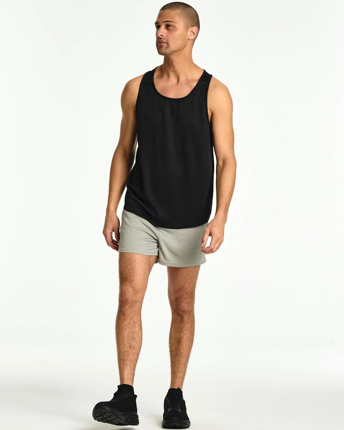 Real Essentials 5 Pack: Men's Mesh Y-Back Muscle Tank Top - Gym Workout & Bodybuilding Fitness (Available in Big & Tall)