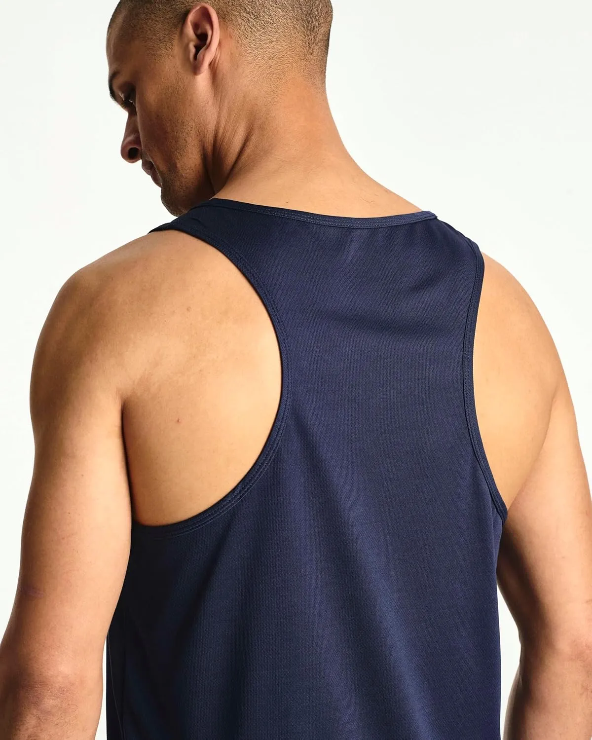 Real Essentials 5 Pack: Men's Mesh Y-Back Muscle Tank Top - Gym Workout & Bodybuilding Fitness (Available in Big & Tall)