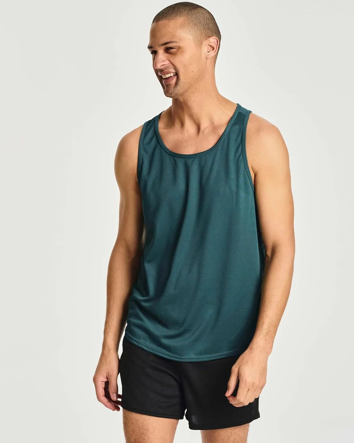 Real Essentials 5 Pack: Men's Mesh Y-Back Muscle Tank Top - Gym Workout & Bodybuilding Fitness (Available in Big & Tall)