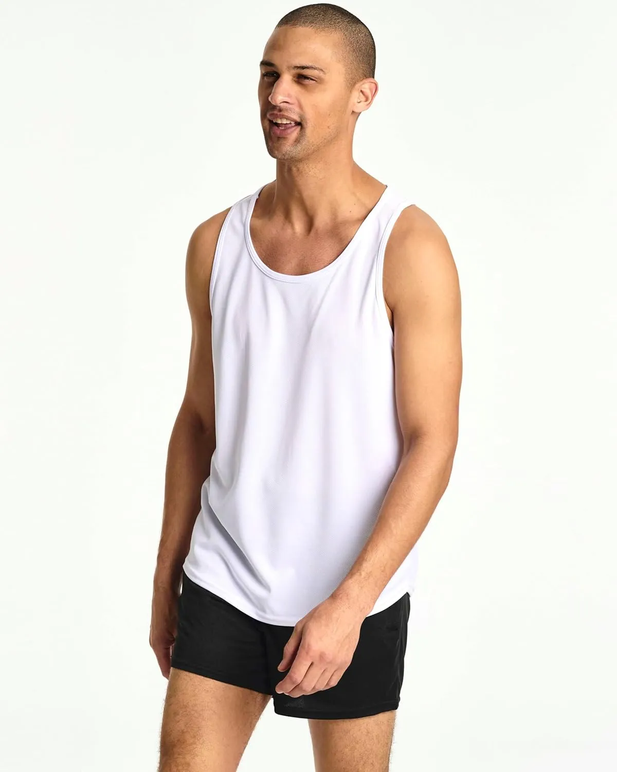Real Essentials 5 Pack: Men's Mesh Y-Back Muscle Tank Top - Gym Workout & Bodybuilding Fitness (Available in Big & Tall)