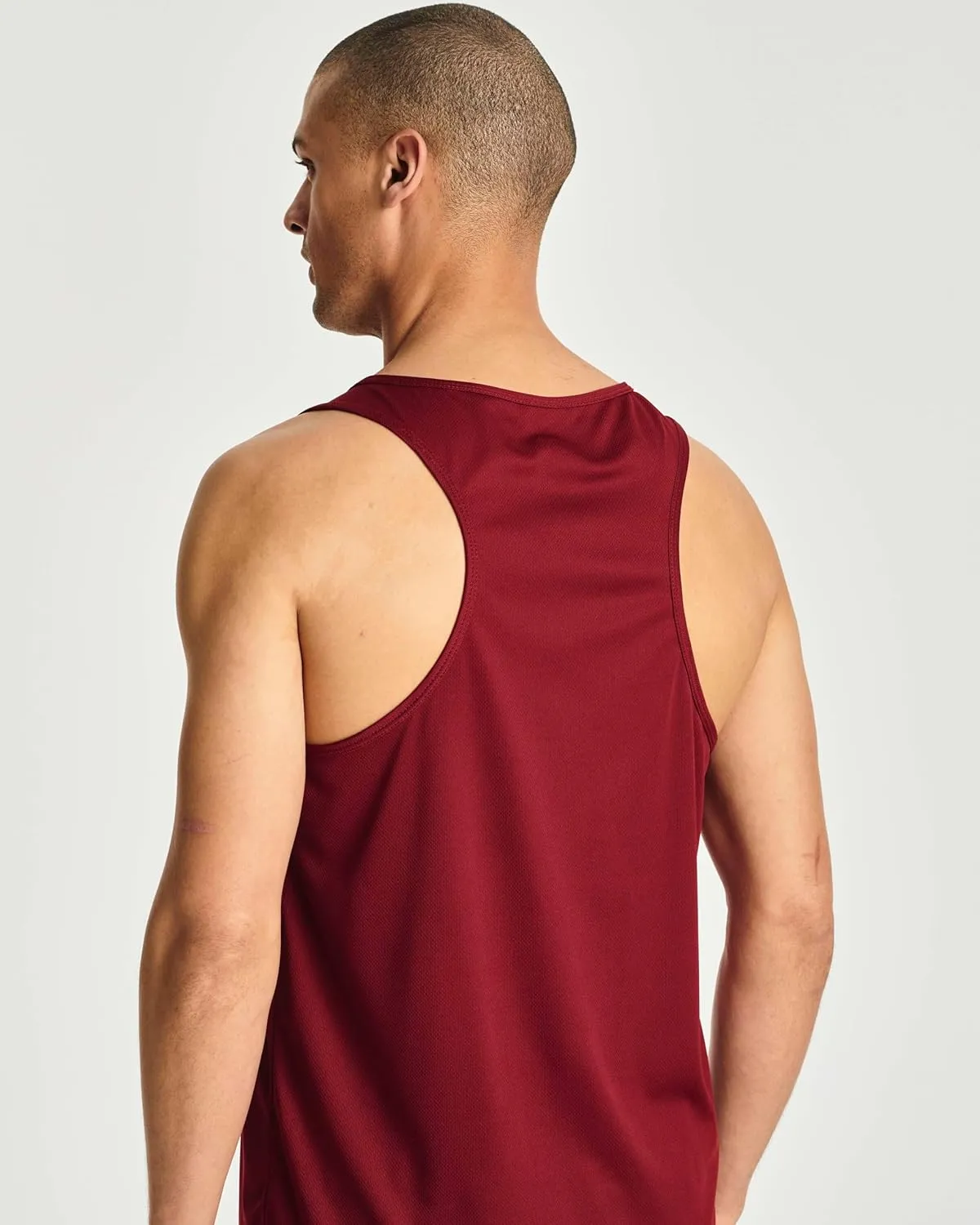 Real Essentials 5 Pack: Men's Mesh Y-Back Muscle Tank Top - Gym Workout & Bodybuilding Fitness (Available in Big & Tall)