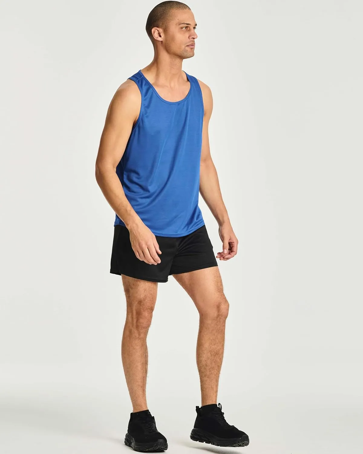 Real Essentials 5 Pack: Men's Mesh Y-Back Muscle Tank Top - Gym Workout & Bodybuilding Fitness (Available in Big & Tall)