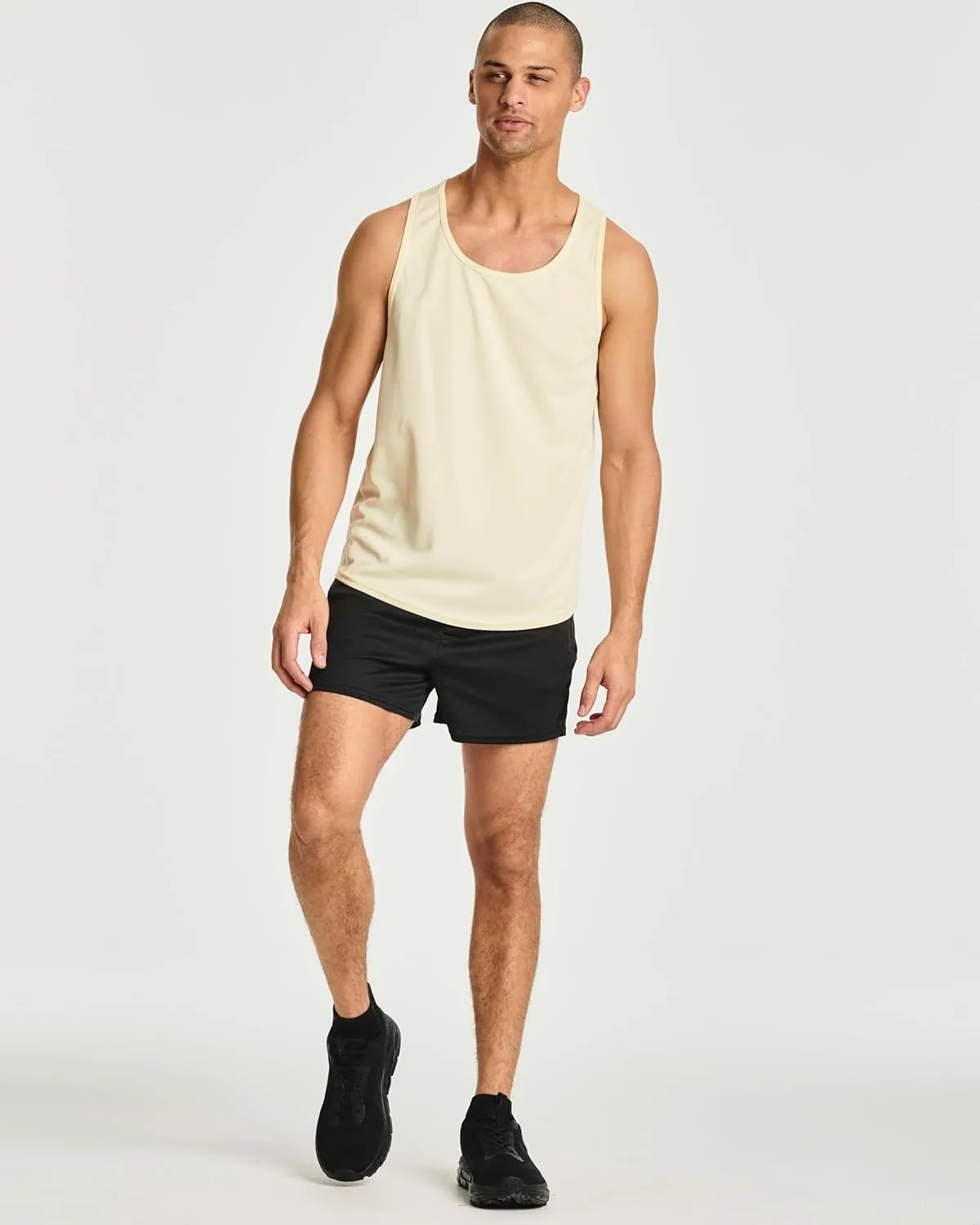 Real Essentials 5 Pack: Men's Mesh Y-Back Muscle Tank Top - Gym Workout & Bodybuilding Fitness (Available in Big & Tall)