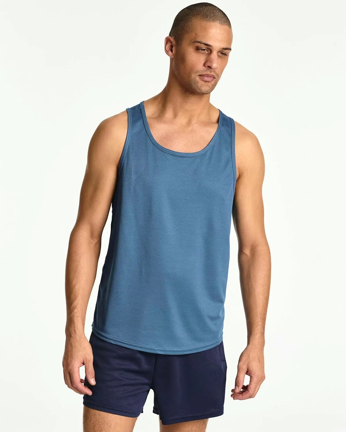 Real Essentials 5 Pack: Men's Mesh Y-Back Muscle Tank Top - Gym Workout & Bodybuilding Fitness (Available in Big & Tall)