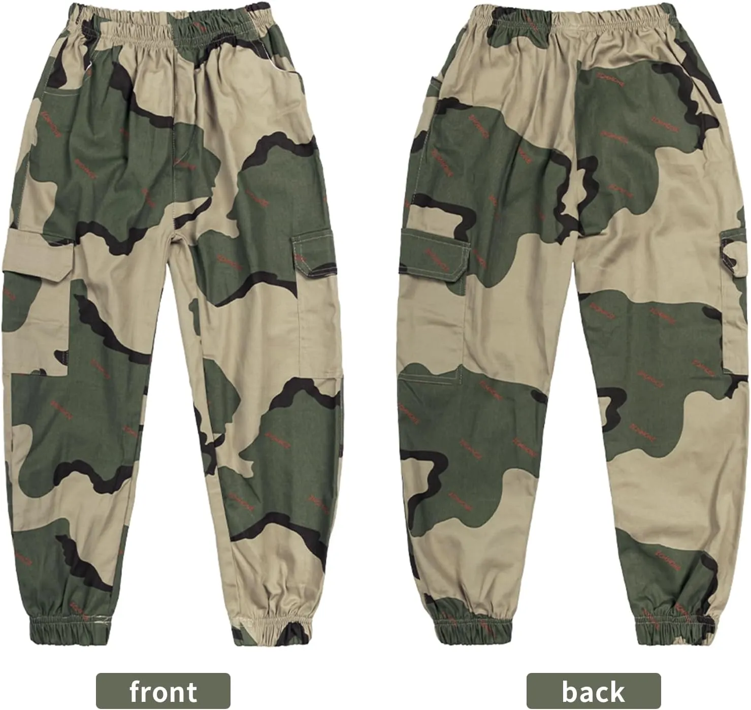 Rolanko Girls Cargo Pants for Kids Loose Streetwear Hip Hop Dance Cotton Cargo Jogger Pants for Kids 4-15 Years