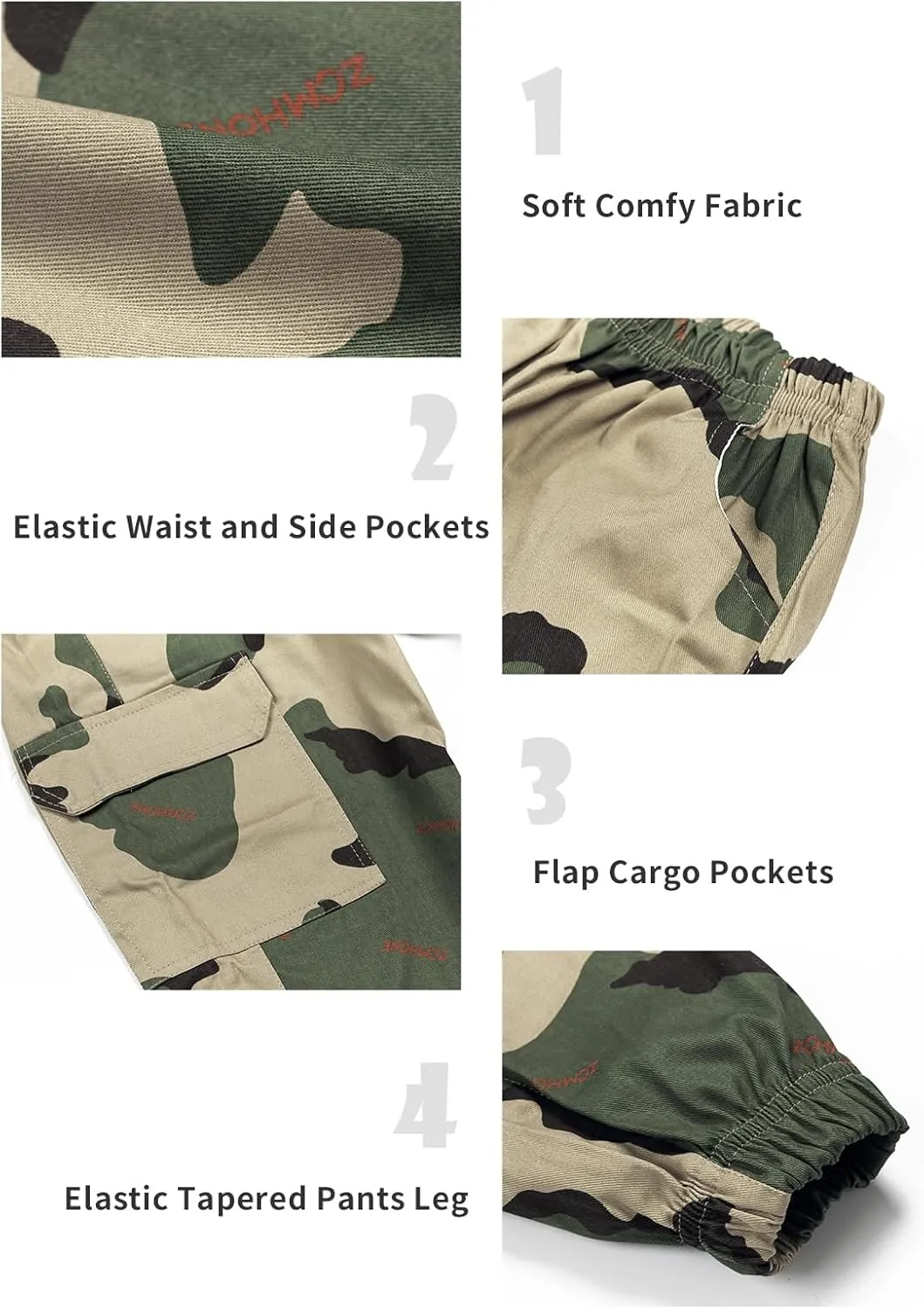 Rolanko Girls Cargo Pants for Kids Loose Streetwear Hip Hop Dance Cotton Cargo Jogger Pants for Kids 4-15 Years