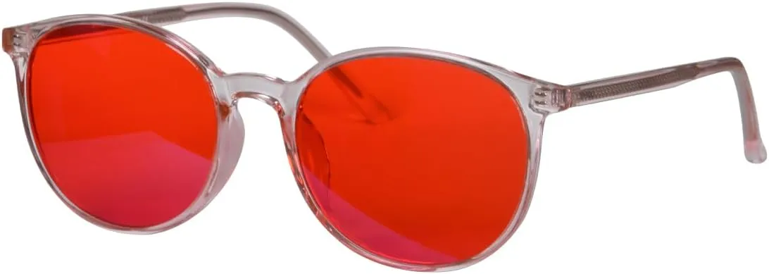 SHINU Red Glasses Blue Light Glasses for Better Sleep Blue Light Blocking Glasses Orange Lenses Tr90