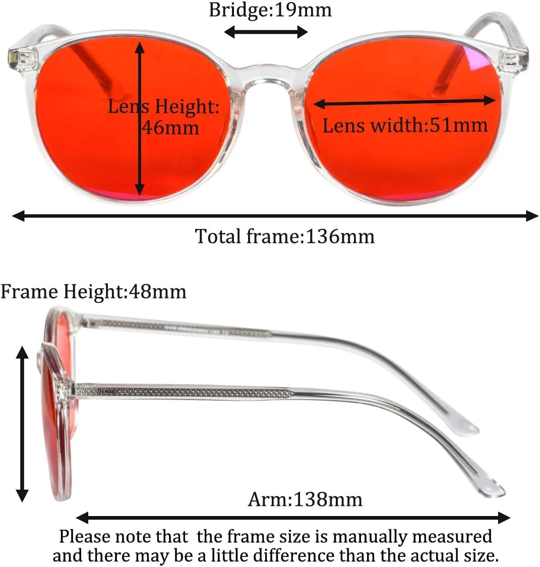 SHINU Red Glasses Blue Light Glasses for Better Sleep Blue Light Blocking Glasses Orange Lenses Tr90