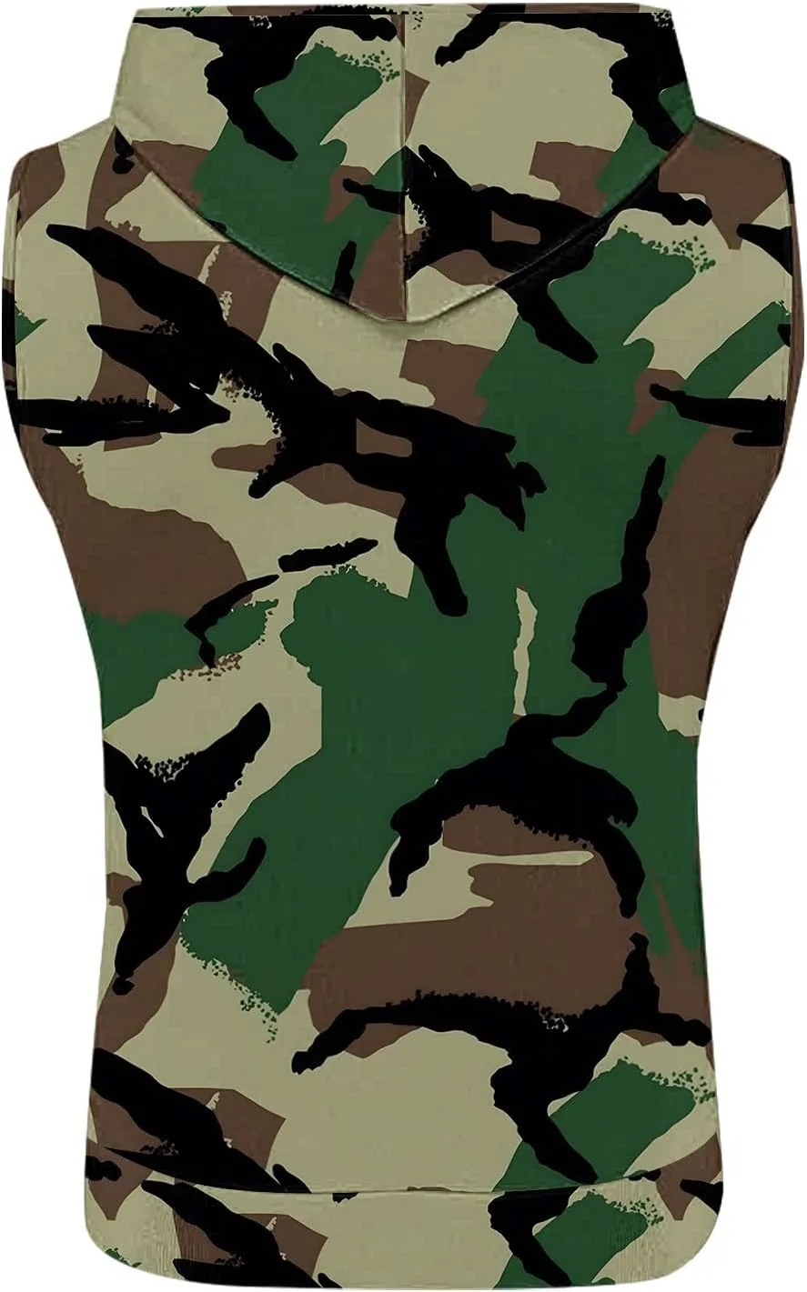 Sleeveless Hoodies for Men Camouflage Tank Tops Hooded with Kanga Pockets 2025 Summer Shirts Workout Gym Training Tee