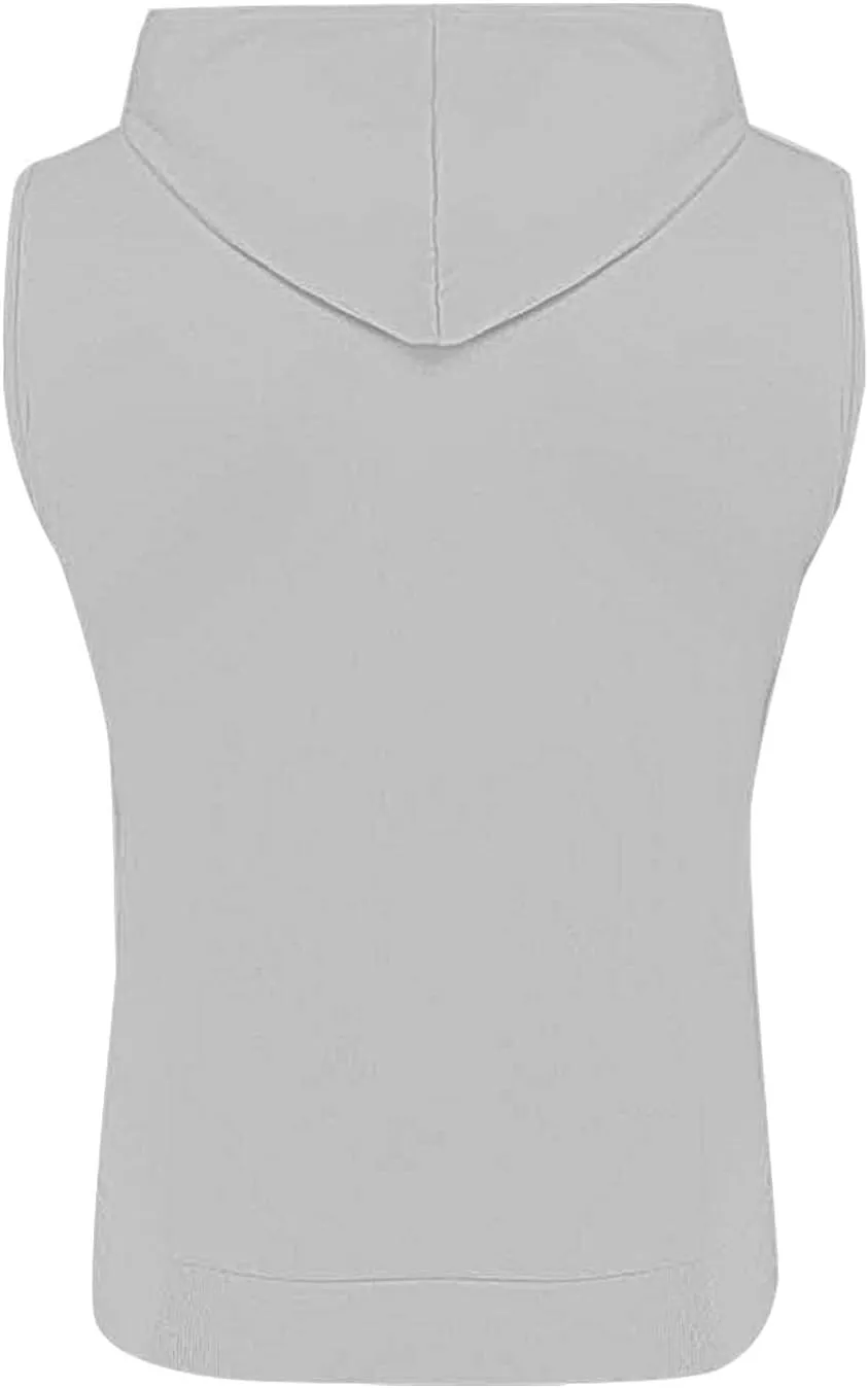 Sleeveless Hoodies for Men Palm Tree Print Hooded Tank Tops Summer Beach Muscle Shirts Causalhawaiian Gym Workout Tee