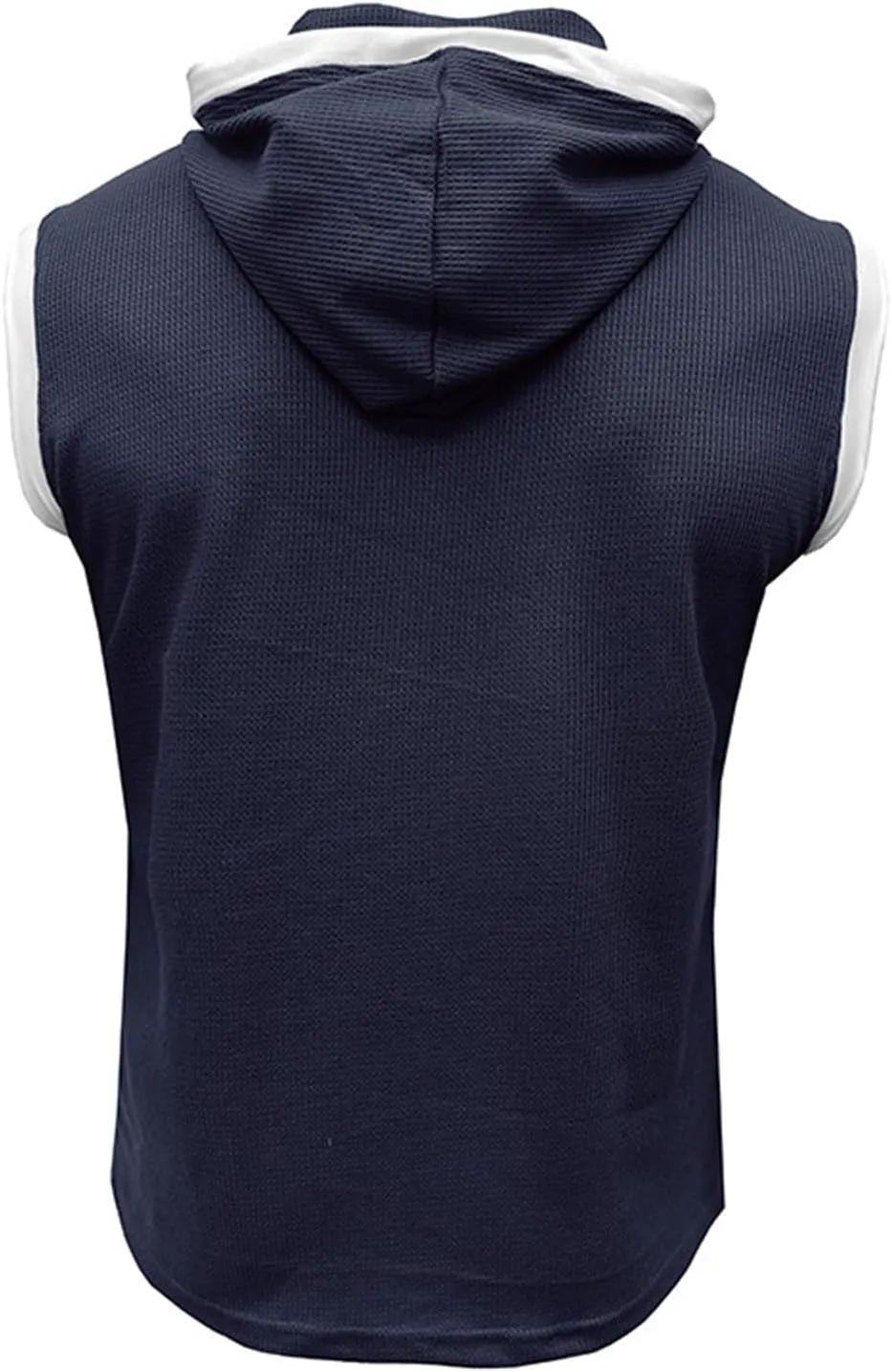 Sleeveless Hoodies for Men Waffle Tank Tops Hoodie Summer Muscle Gym Shirts Bodybuilding Casual Beach Hippie T Shirt