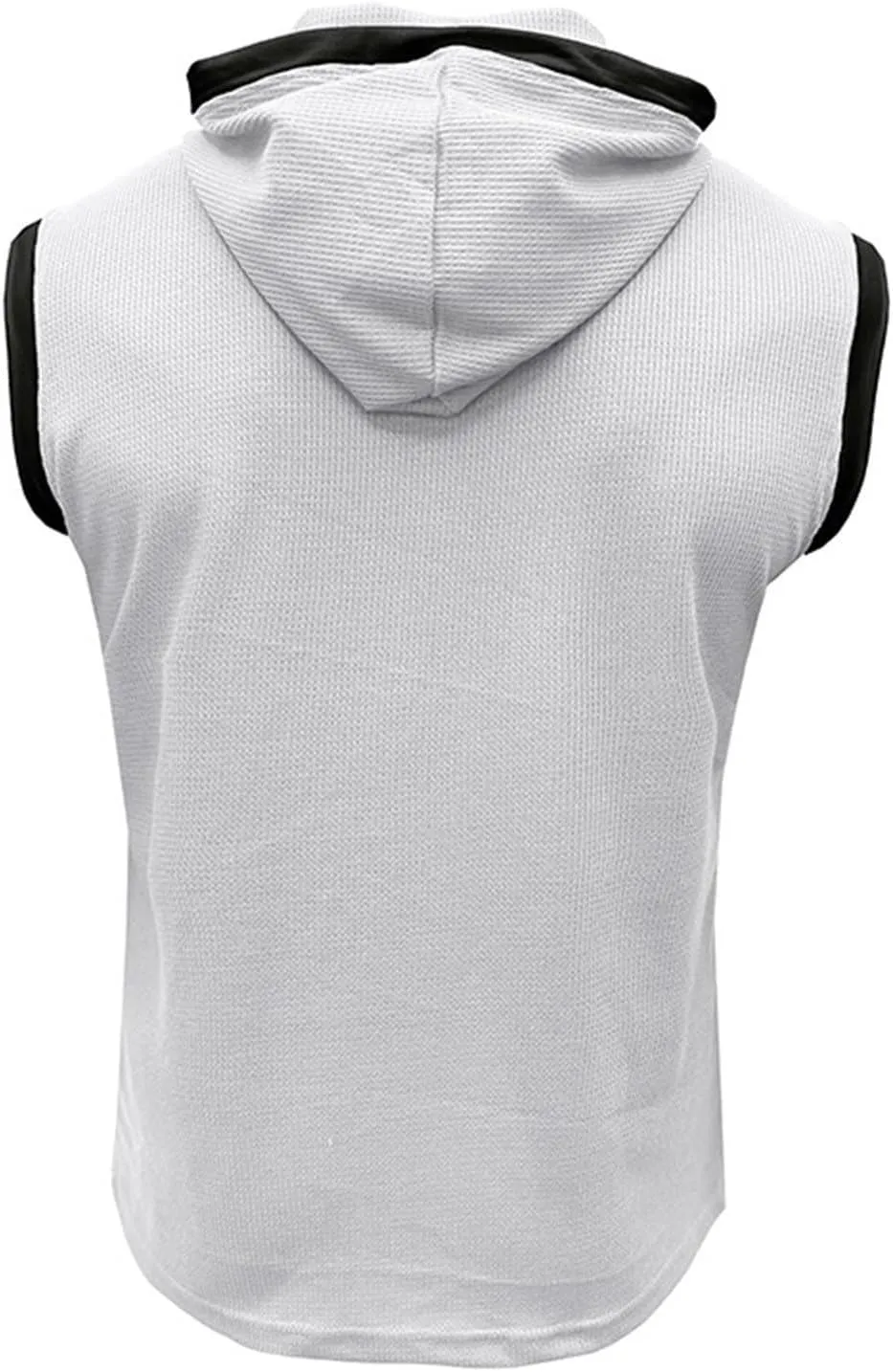 Sleeveless Hoodies for Men Waffle Tank Tops Hoodie Summer Muscle Gym Shirts Bodybuilding Casual Beach Hippie T Shirt
