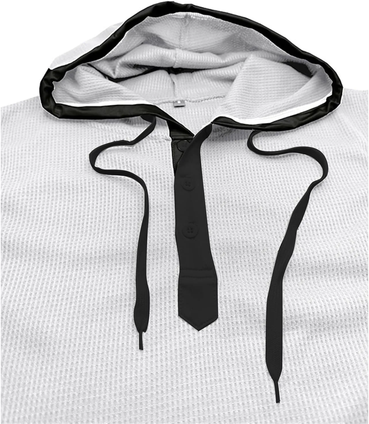 Sleeveless Hoodies for Men Waffle Tank Tops Hoodie Summer Muscle Gym Shirts Bodybuilding Casual Beach Hippie T Shirt