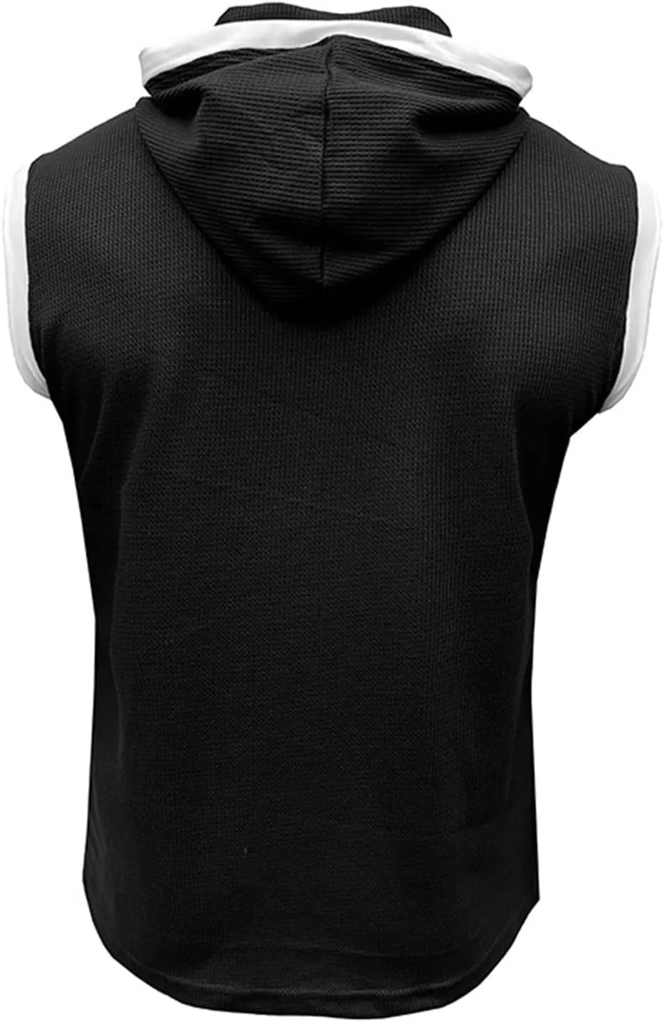 Sleeveless Hoodies for Men Waffle Tank Tops Hoodie Summer Muscle Gym Shirts Bodybuilding Casual Beach Hippie T Shirt