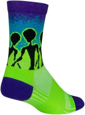 SockGuy SGX 6 inch Socks - Visitors - X6VISITORS (Visitors - S/M)