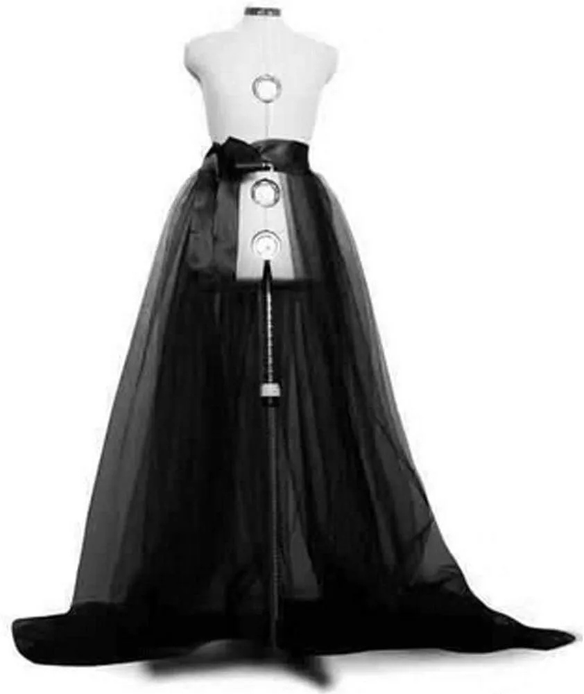 Springcmy Women Tulle Tutu Long Skirts Wedding Party Cocktail Prom Bandage Mesh Maxi Dress Overskirt Overlay Long Bridal