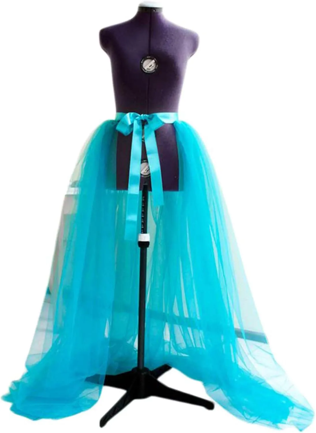 Springcmy Women Tulle Tutu Long Skirts Wedding Party Cocktail Prom Bandage Mesh Maxi Dress Overskirt Overlay Long Bridal