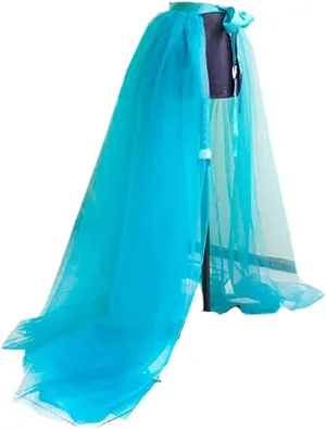 Springcmy Women Tulle Tutu Long Skirts Wedding Party Cocktail Prom Bandage Mesh Maxi Dress Overskirt Overlay Long Bridal