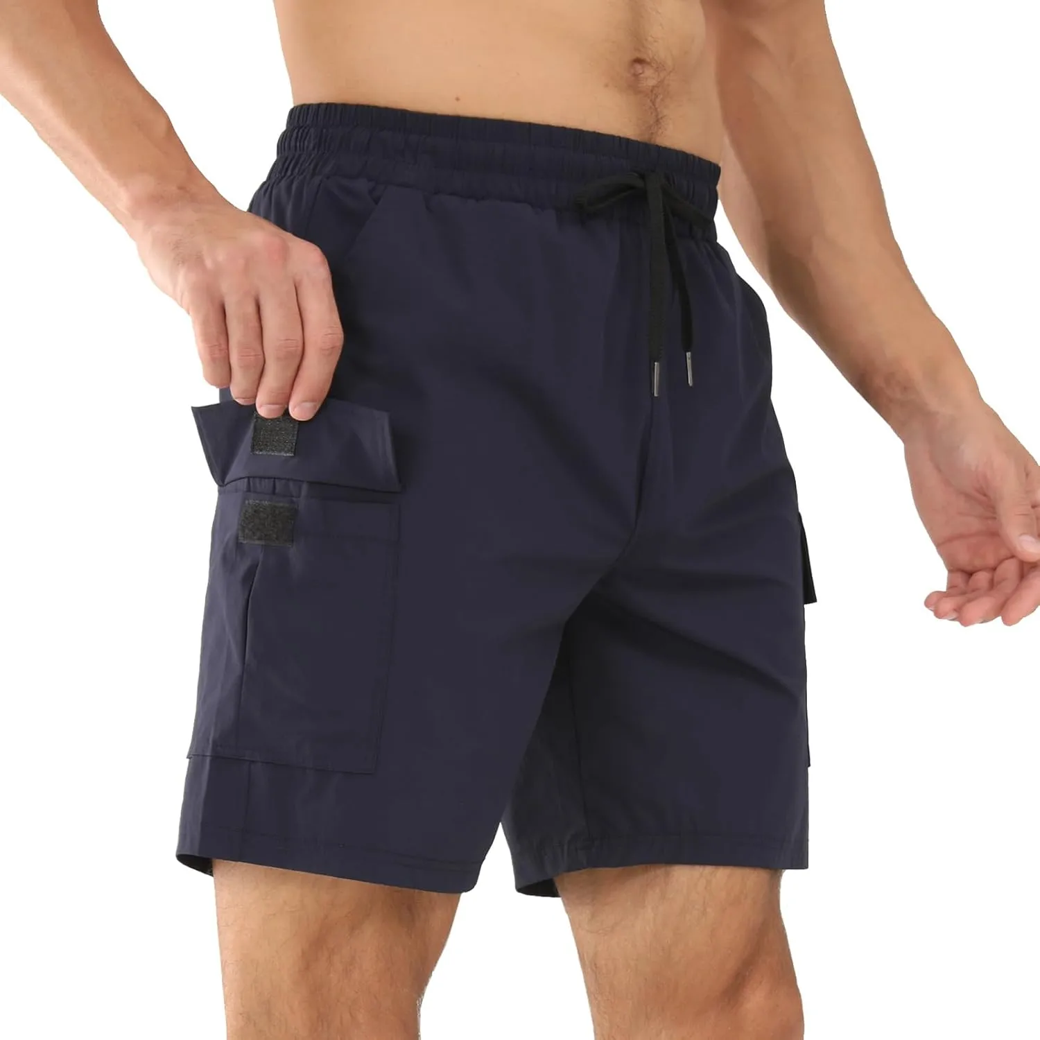 Surenow Men's Athletic Running Shorts Quick Dry Hiking Shorts Men Lightweight Sports Gym Shorts Workout Gym Short for Men