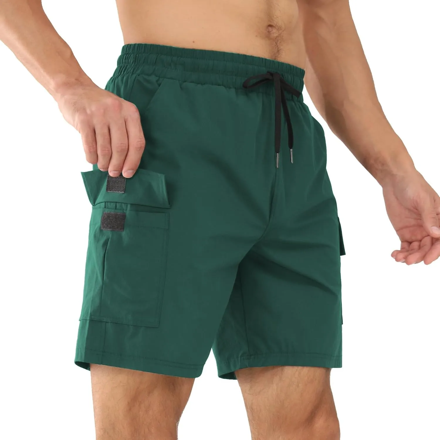 Surenow Men's Athletic Running Shorts Quick Dry Hiking Shorts Men Lightweight Sports Gym Shorts Workout Gym Short for Men