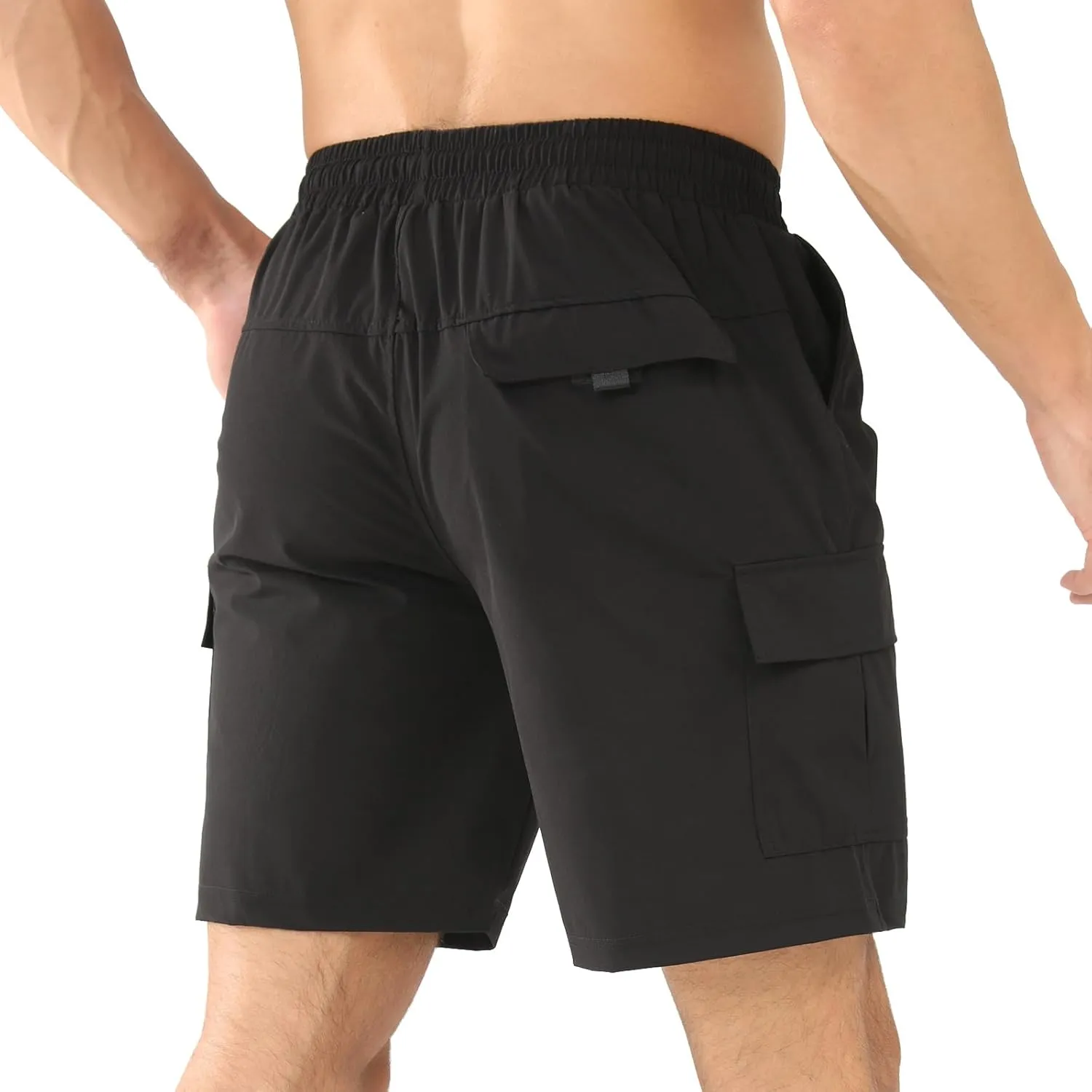 Surenow Men's Athletic Running Shorts Quick Dry Hiking Shorts Men Lightweight Sports Gym Shorts Workout Gym Short for Men