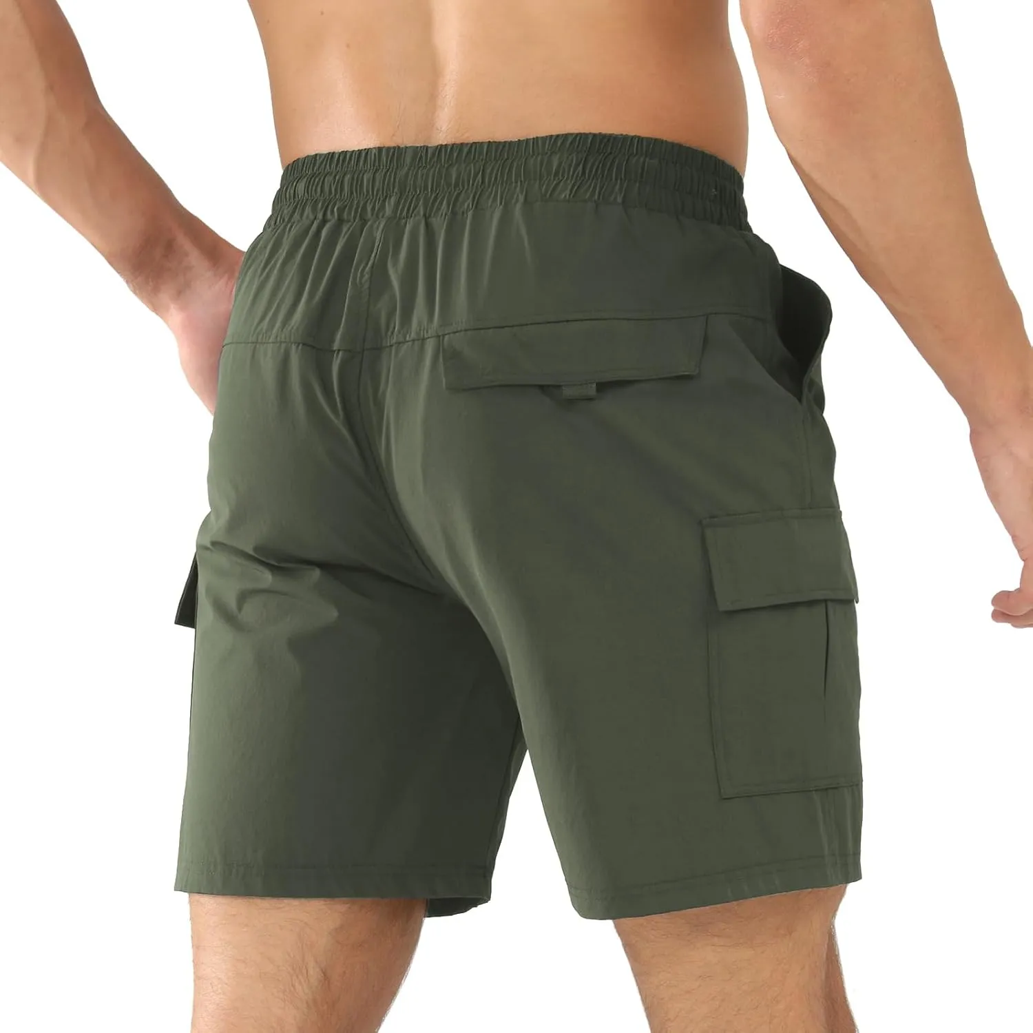 Surenow Men's Athletic Running Shorts Quick Dry Hiking Shorts Men Lightweight Sports Gym Shorts Workout Gym Short for Men