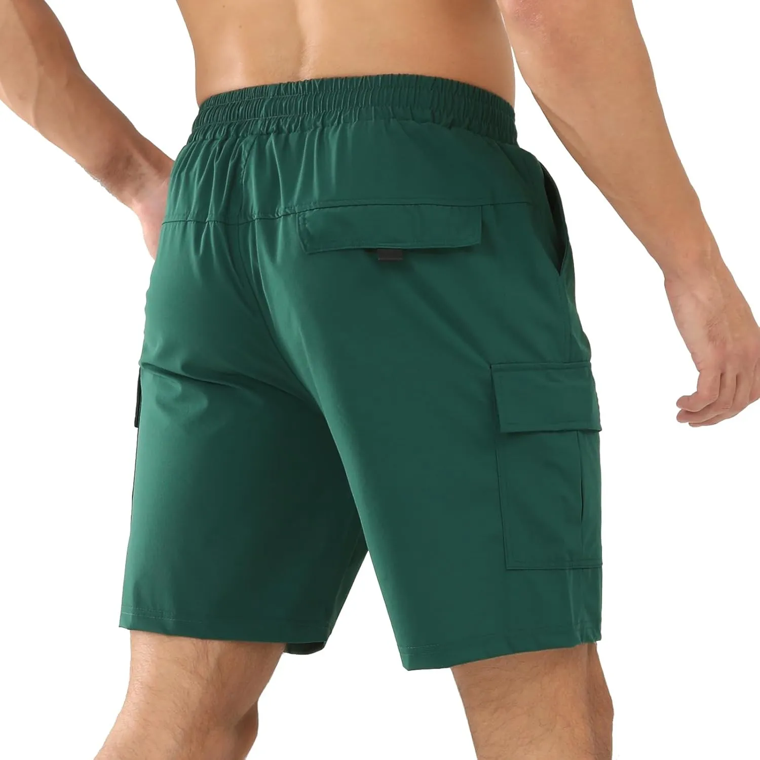 Surenow Men's Athletic Running Shorts Quick Dry Hiking Shorts Men Lightweight Sports Gym Shorts Workout Gym Short for Men