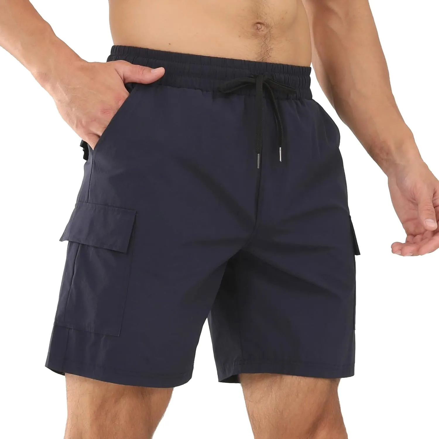 Surenow Men's Athletic Running Shorts Quick Dry Hiking Shorts Men Lightweight Sports Gym Shorts Workout Gym Short for Men