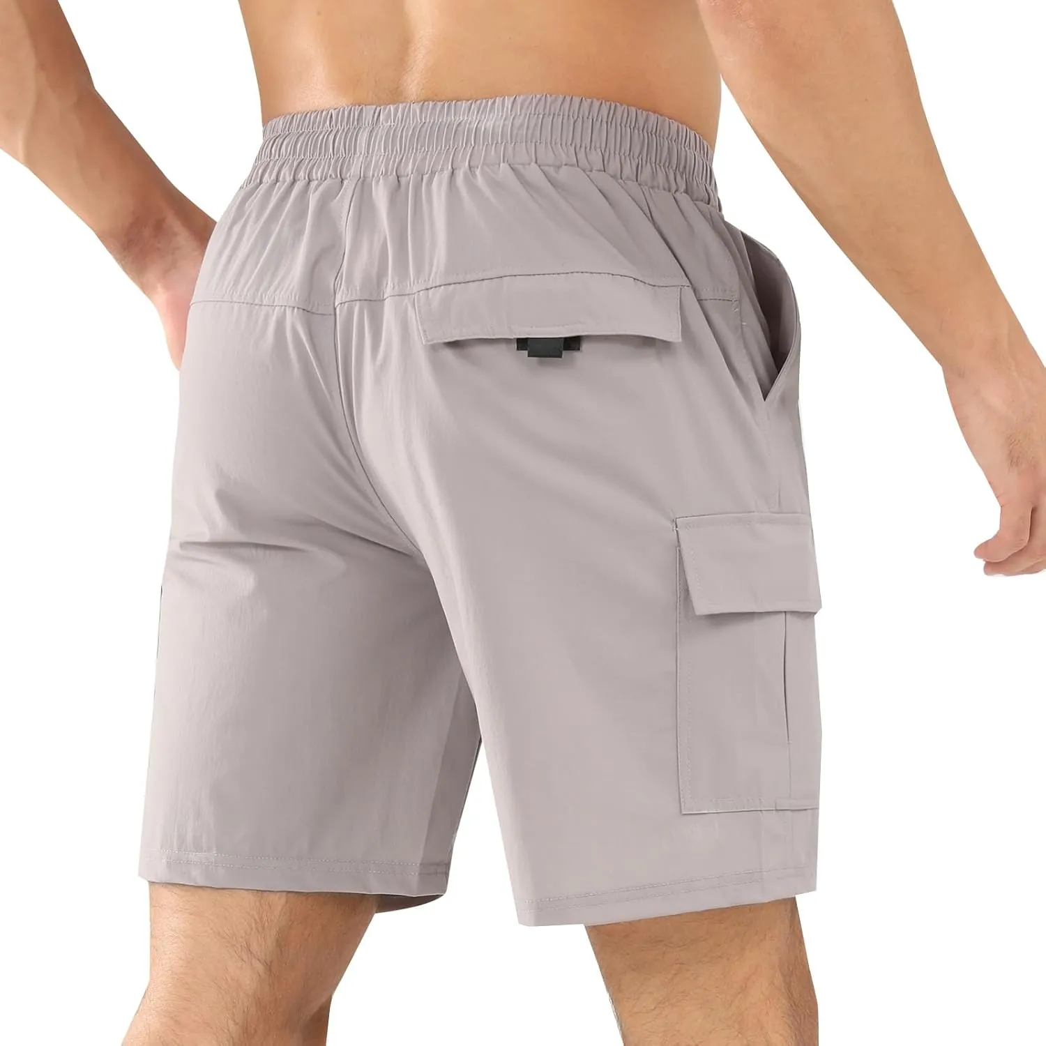 Surenow Men's Athletic Running Shorts Quick Dry Hiking Shorts Men Lightweight Sports Gym Shorts Workout Gym Short for Men