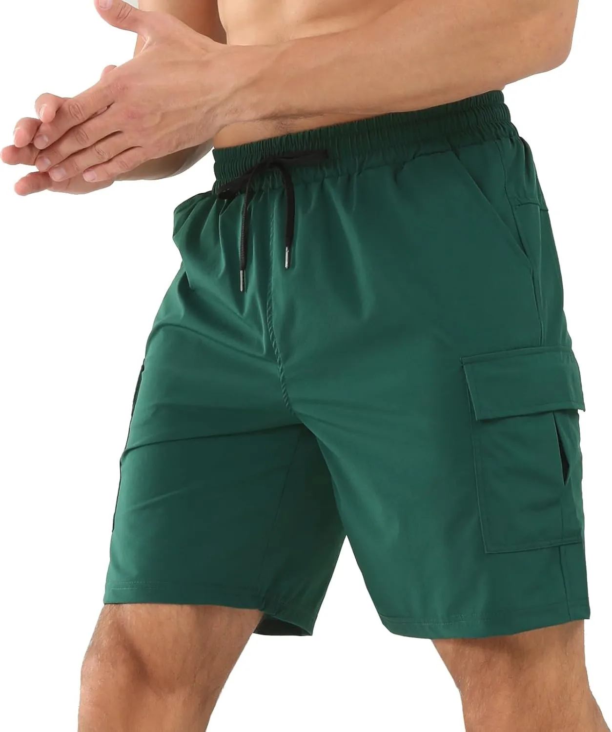 Surenow Men's Athletic Running Shorts Quick Dry Hiking Shorts Men Lightweight Sports Gym Shorts Workout Gym Short for Men