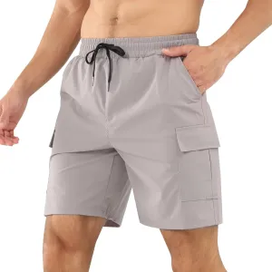 Surenow Men's Athletic Running Shorts Quick Dry Hiking Shorts Men Lightweight Sports Gym Shorts Workout Gym Short for Men
