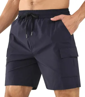 Surenow Men's Athletic Running Shorts Quick Dry Hiking Shorts Men Lightweight Sports Gym Shorts Workout Gym Short for Men