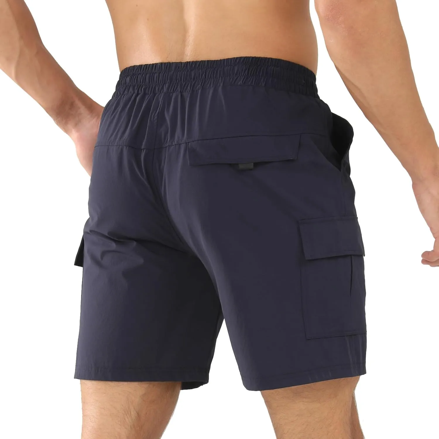 Surenow Men's Athletic Running Shorts Quick Dry Hiking Shorts Men Lightweight Sports Gym Shorts Workout Gym Short for Men