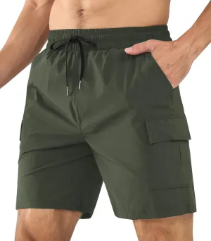 Surenow Men's Athletic Running Shorts Quick Dry Hiking Shorts Men Lightweight Sports Gym Shorts Workout Gym Short for Men