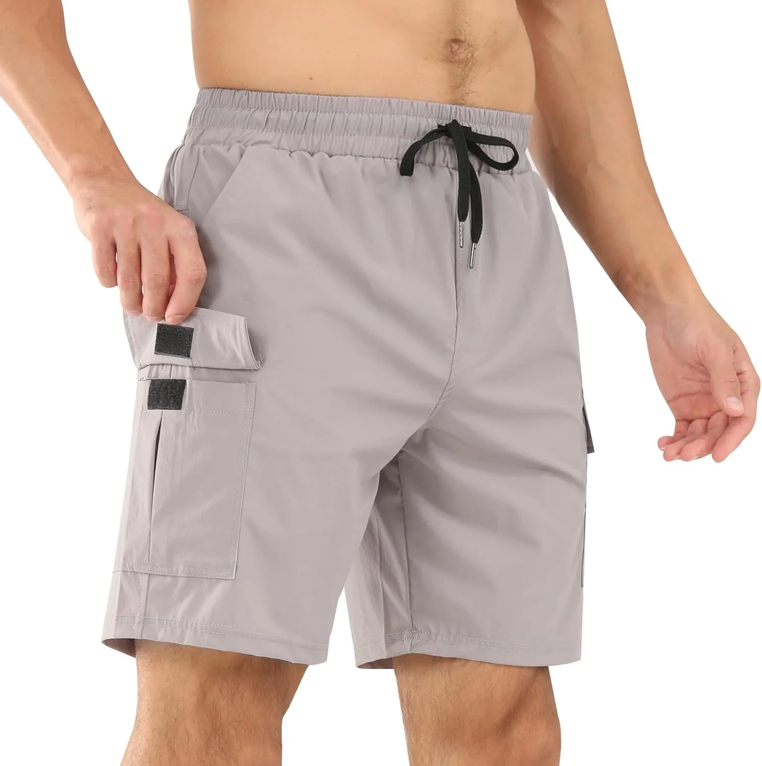 Surenow Men's Athletic Running Shorts Quick Dry Hiking Shorts Men Lightweight Sports Gym Shorts Workout Gym Short for Men