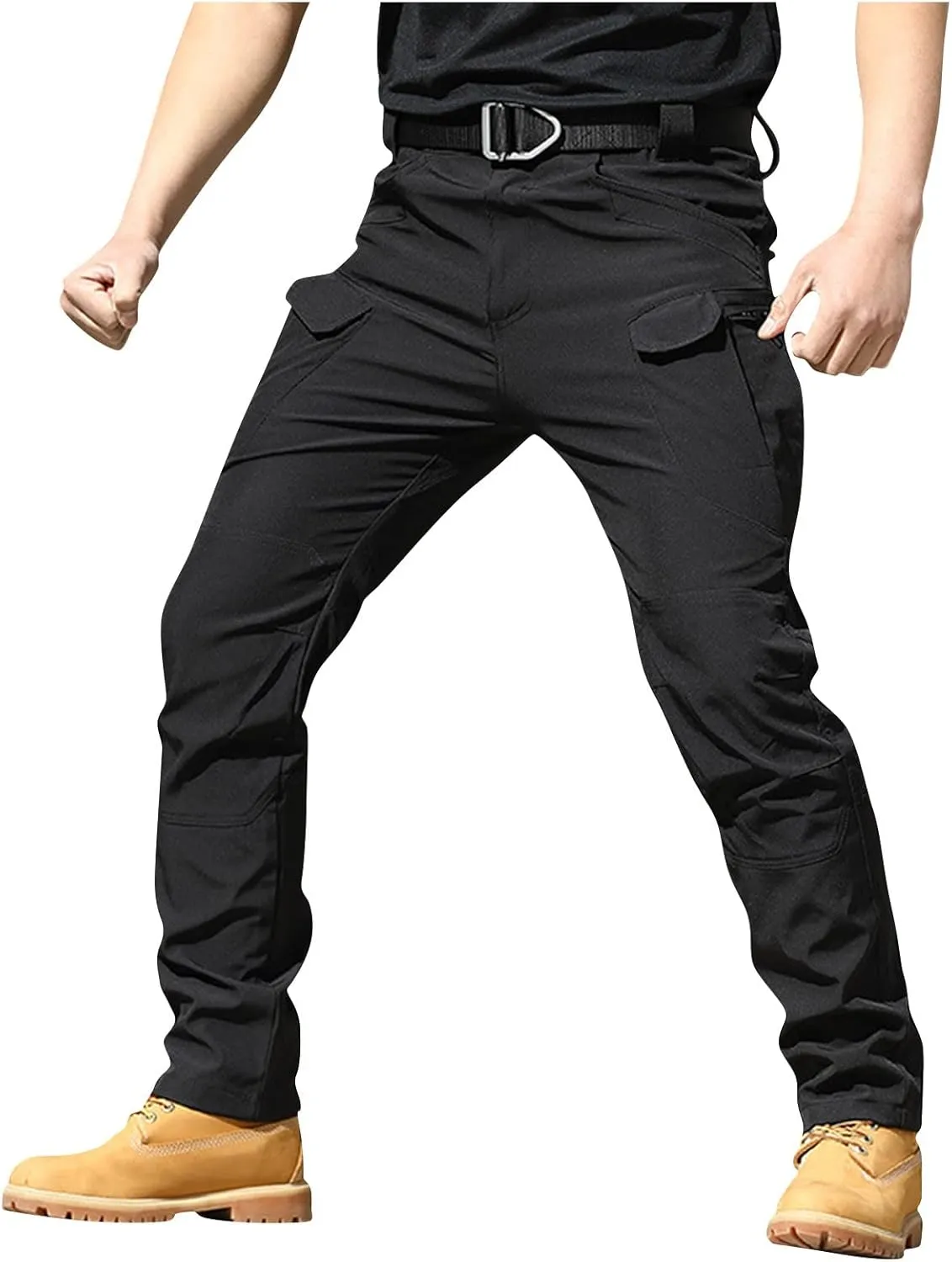 Tactical Cargo Pants for Men Water Resistant Lightweight Hiking Pants Outdoor Relax Fit Flex Work Pants Multi Pockets