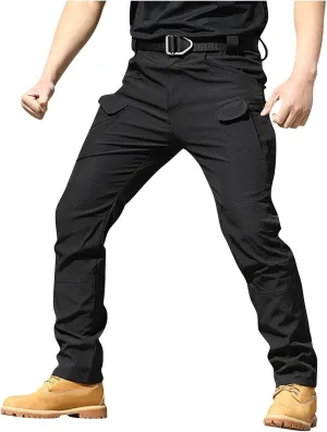 Tactical Cargo Pants for Men Water Resistant Lightweight Hiking Pants Outdoor Relax Fit Flex Work Pants Multi Pockets