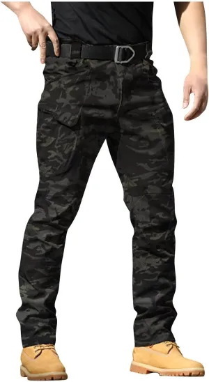 Tactical Cargo Pants for Men Water Resistant Lightweight Hiking Pants Outdoor Relax Fit Flex Work Pants Multi Pockets