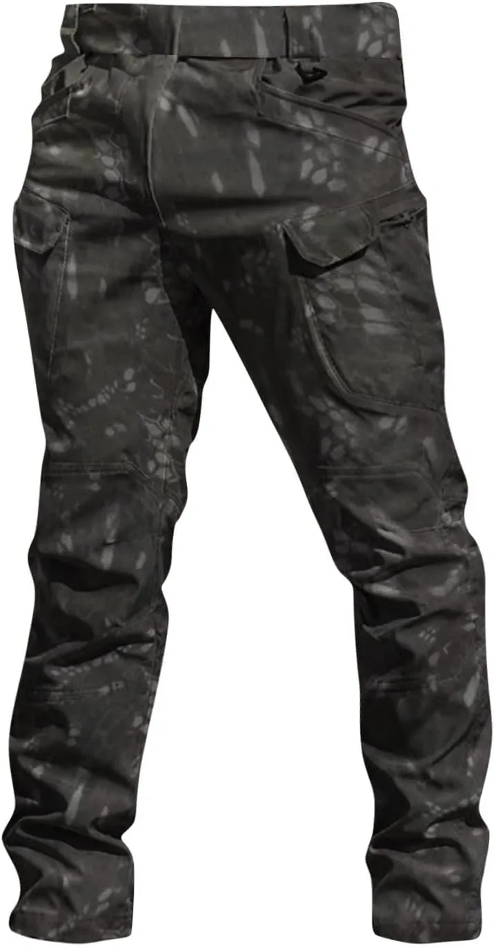 Tactical Cargo Pants for Men Water Resistant Lightweight Hiking Pants Outdoor Relax Fit Flex Work Pants Multi Pockets