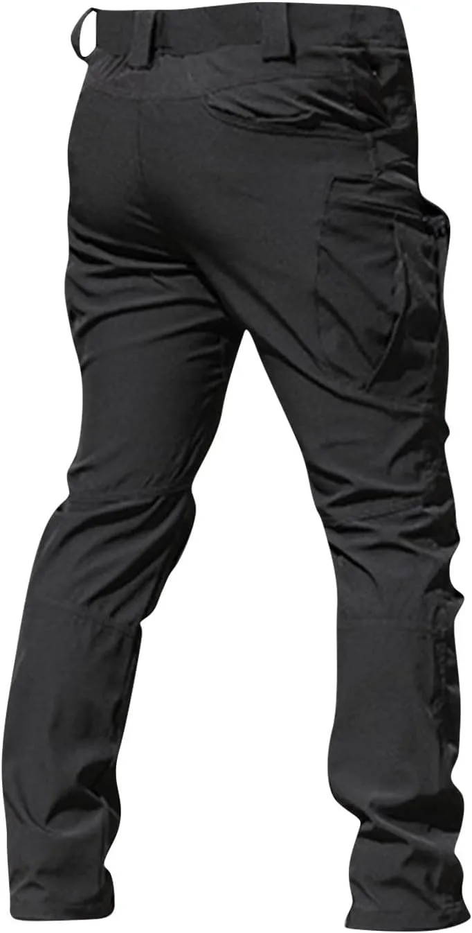 Tactical Cargo Pants for Men Water Resistant Lightweight Hiking Pants Outdoor Relax Fit Flex Work Pants Multi Pockets