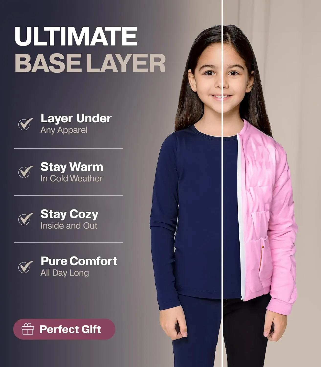 Thermajane Thermal Underwear for Kids Long Johns, Girls Thermal Underwear Set, Base Layer Kids Long Underwear