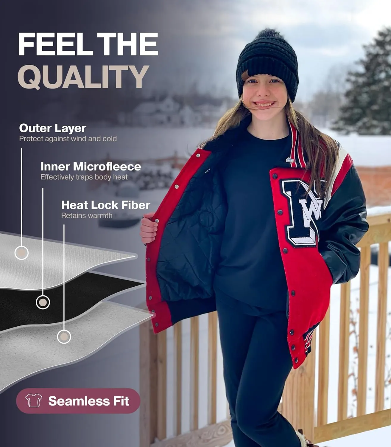 Thermajane Thermal Underwear for Kids Long Johns, Girls Thermal Underwear Set, Base Layer Kids Long Underwear