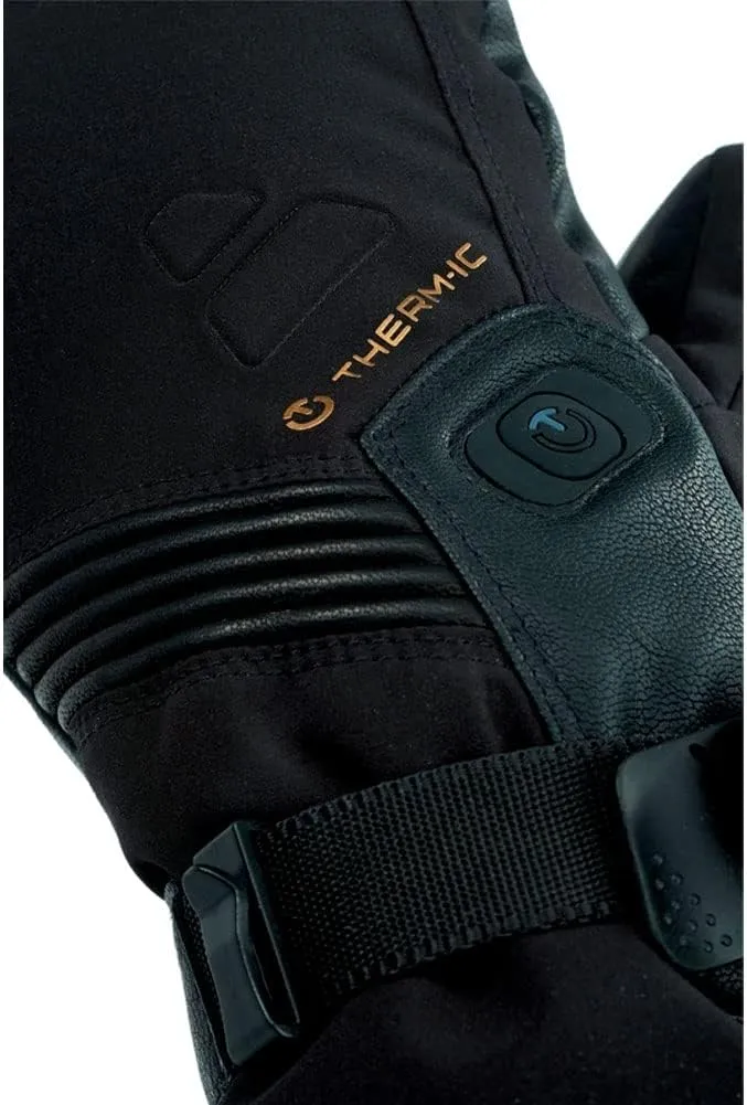 Thermic Men's Ultra Warm Insulated Windproof Leather Rechargeable Heat Mittens