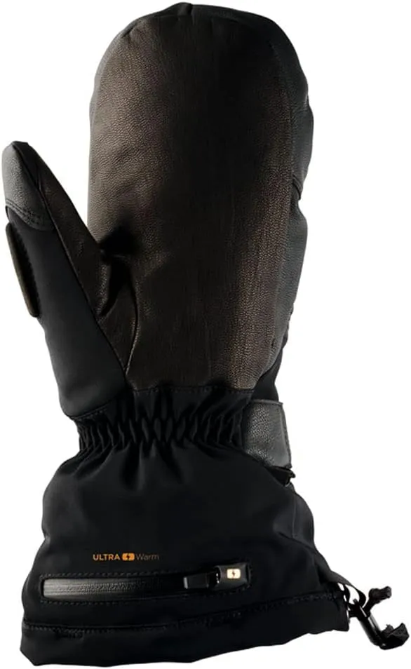 Thermic Men's Ultra Warm Insulated Windproof Leather Rechargeable Heat Mittens