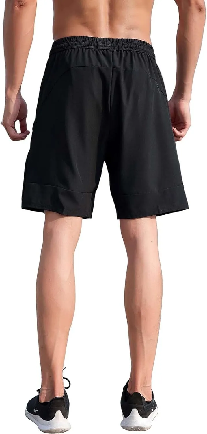 WENKOMG1 Mens Gym Shorts 3" Quick Dry Bodybuilding Workout Shorts Lightweight Running Jogging Lounge Gym Bottoms