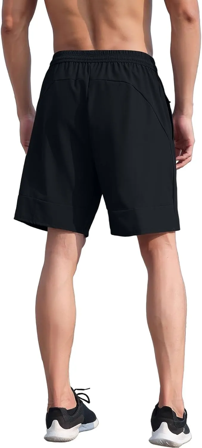 WENKOMG1 Mens Gym Shorts 3" Quick Dry Bodybuilding Workout Shorts Lightweight Running Jogging Lounge Gym Bottoms