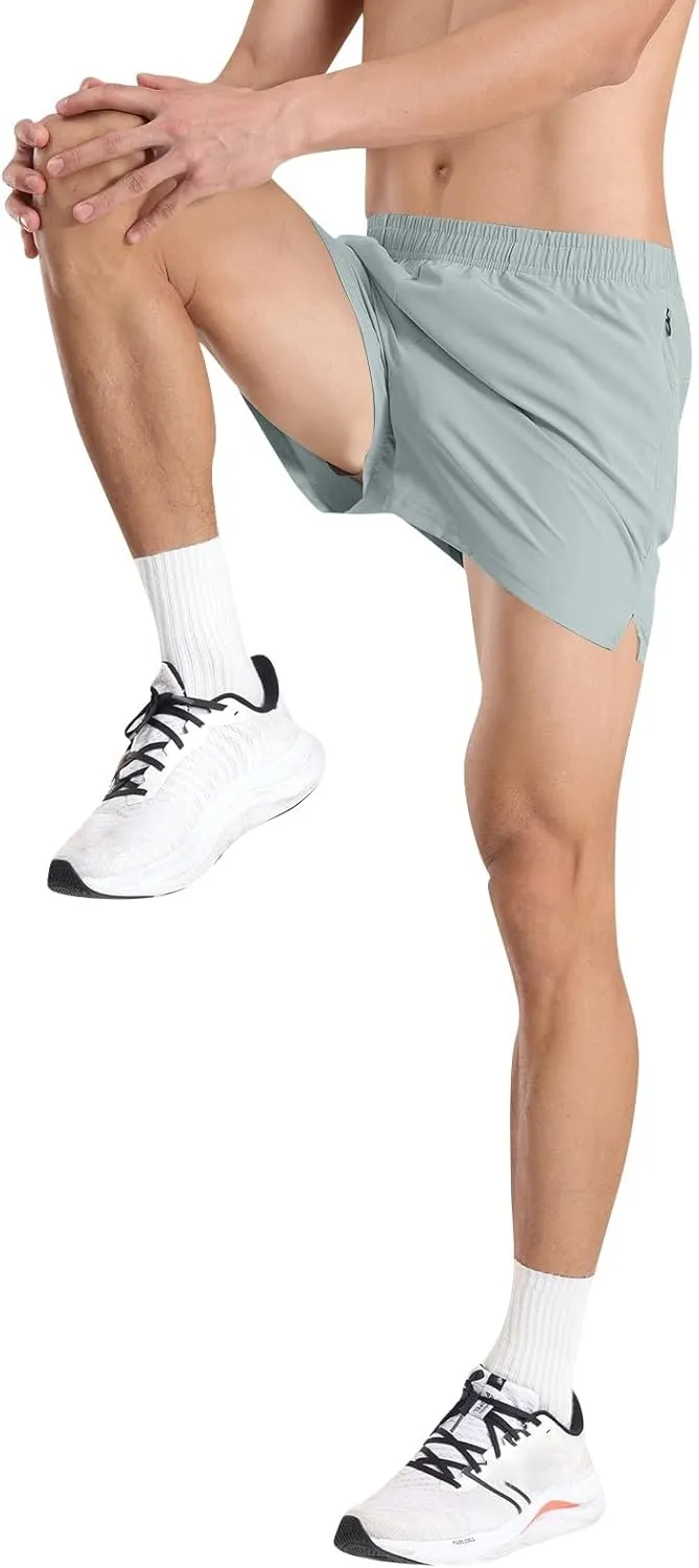 WENKOMG1 Mens Gym Shorts 3" Quick Dry Bodybuilding Workout Shorts Lightweight Running Jogging Lounge Gym Bottoms