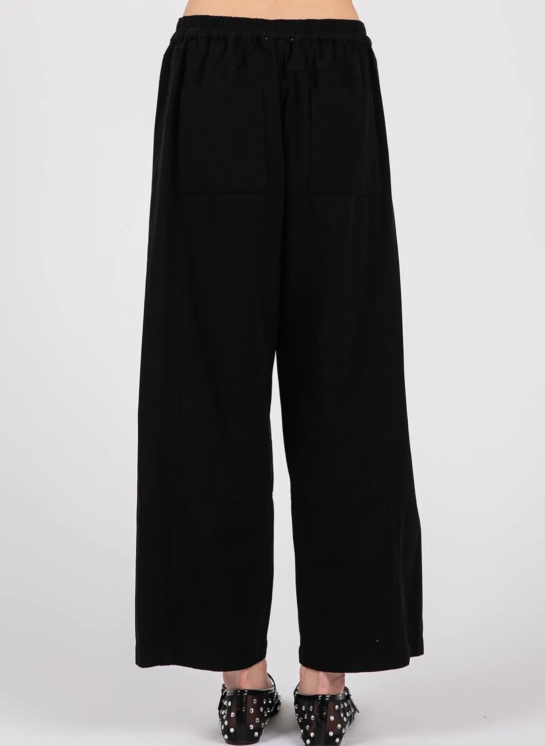 Women's Casual Cotton Linen Pants - Elastic Waist Relax Fit Lantern Trousers for Summer and Fall
